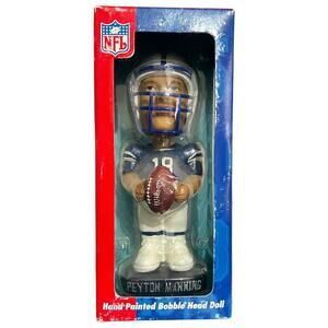 Peyton Manning Genuine Hand Painted Bobble Head Doll QB Club Indianapolis Colts